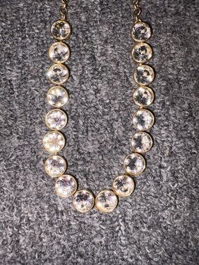 J. Crew Antique Gold Rhinestone Necklace